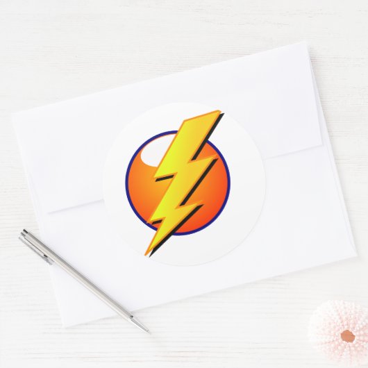 Lightning Bolt Grote Sticker (Envelop)