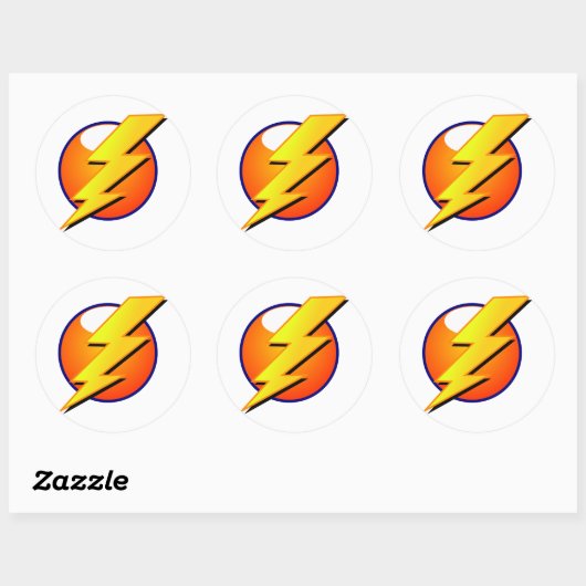 Lightning Bolt Grote Sticker (Vel)