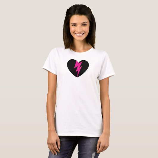 Lightning Bolt Heart T-shirt (Voorkant volledig)