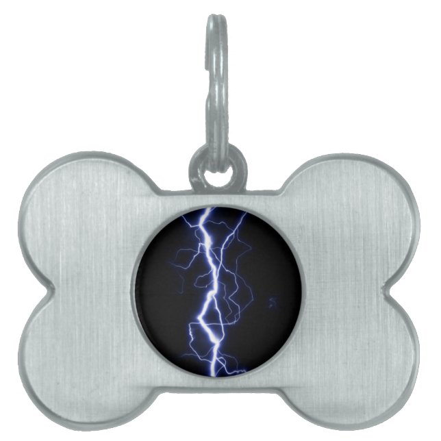 Lightning Bolt Huisdieren Naamplaatje (voorkant)