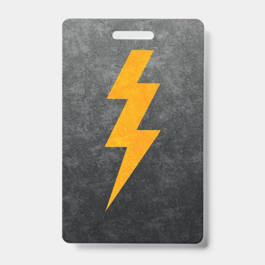Lightning Bolt in Concrete Badge (Voorzijde)