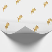 Lightning Bolt in Metallic Gold Cadeaupapier (Hoek)