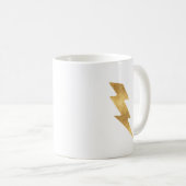 Lightning Bolt in Metallic Gold Koffiemok (Voorkant rechts)