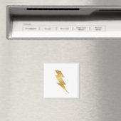 Lightning Bolt in Metallic Gold Magneet (Insitu (Vaatwasser))