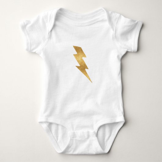 Lightning Bolt in Metallic Gold Romper (Voorkant)