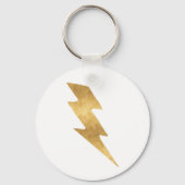 Lightning Bolt in Metallic Gold Sleutelhanger (Voorkant)