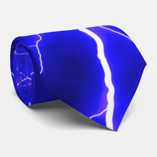 Lightning Bolt - Indigo-Stropdas Stropdas (Opgerold)