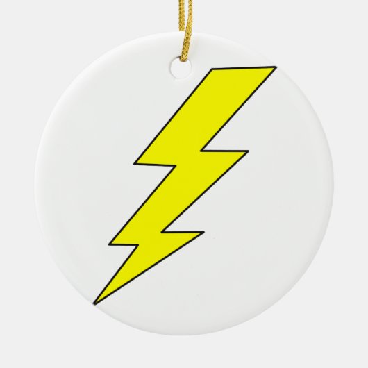 Lightning Bolt Keramisch Ornament (Voorkant)