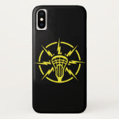 Lightning Bolt Lacrosse Stick iPhone Case (Achterkant)
