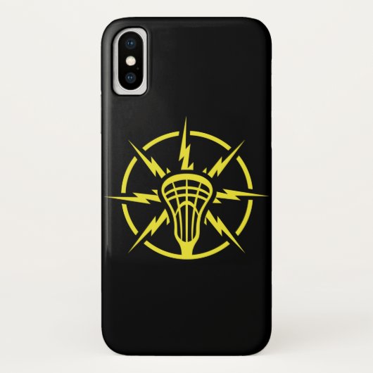 Lightning Bolt Lacrosse Stick iPhone Case (Achterkant)