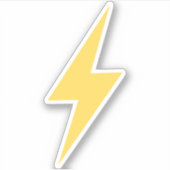 Lightning Bolt Mosterd Geel Sticker (Voorkant)