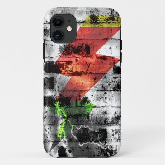 Lightning Bolt op Old Brick Wall Case-Mate iPhone Case (Achterkant)