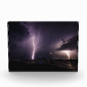 Lightning Bolt over Harbour City Fotoblokken (Voorkant)