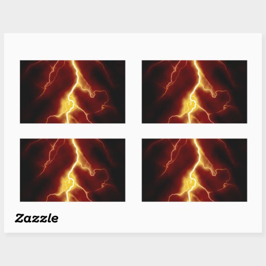 Lightning Bolt Rechthoekige Sticker (Vel)