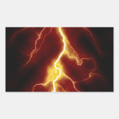 Lightning Bolt Rechthoekige Sticker (Voorkant)