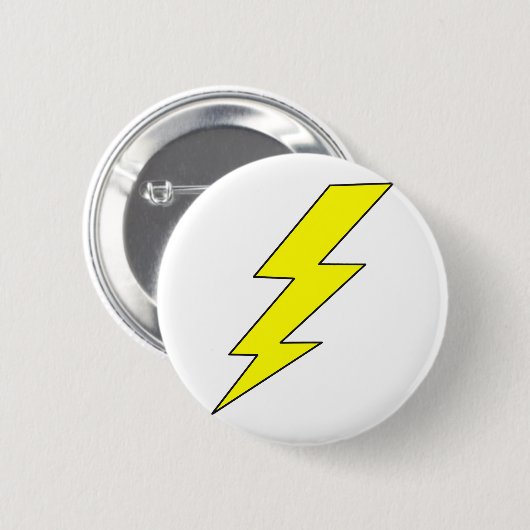 Lightning Bolt Ronde Button 5,7 Cm (Voorkant /achterkant)