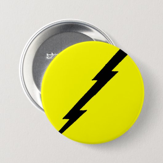 Lightning Bolt Ronde Button 7,6 Cm (Voorkant /achterkant)
