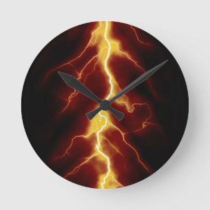Lightning Bolt Ronde Klok