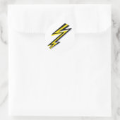 Lightning Bolt. Ronde Sticker (Tas)