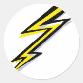 Lightning Bolt. Ronde Sticker (Voorkant)