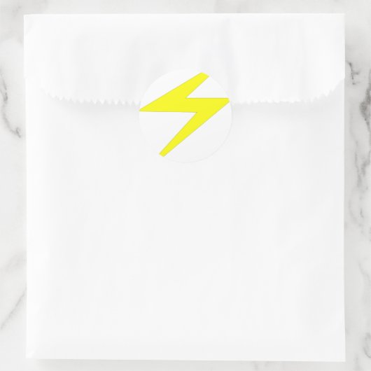 Lightning Bolt Ronde Sticker (Tas)
