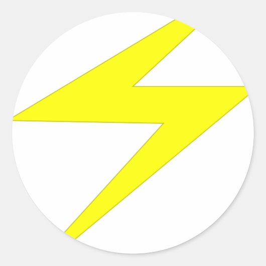Lightning Bolt Ronde Sticker (Voorkant)
