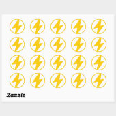 Lightning Bolt Ronde Sticker (Vel)