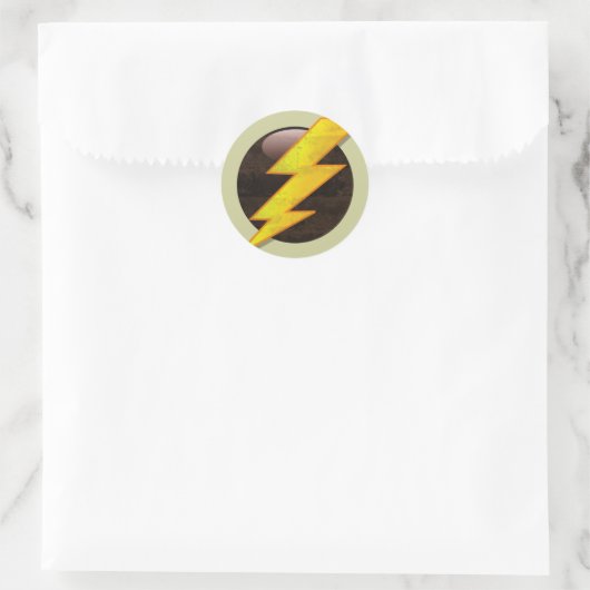 Lightning Bolt Ronde Sticker (Tas)