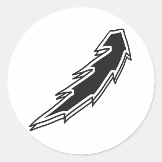 Lightning Bolt Ronde Sticker (Voorkant)