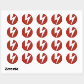 Lightning Bolt Ronde Sticker (Vel)