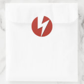 Lightning Bolt Ronde Sticker (Tas)