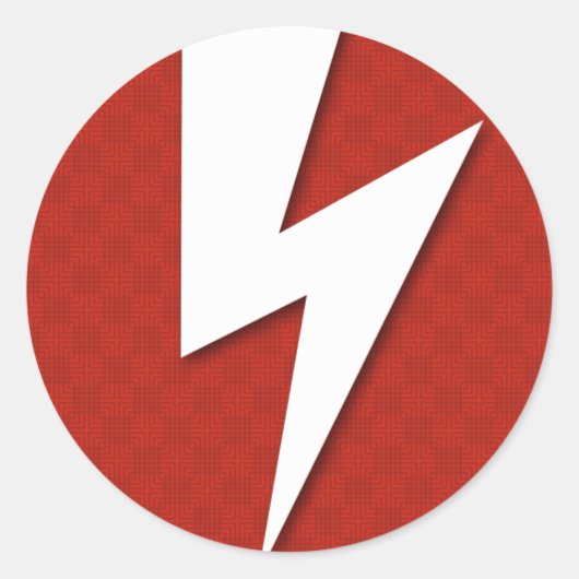 Lightning Bolt Ronde Sticker (Voorkant)