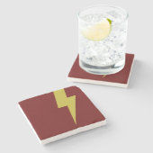 Lightning Bolt Stenen Onderzetter (Zijkant)