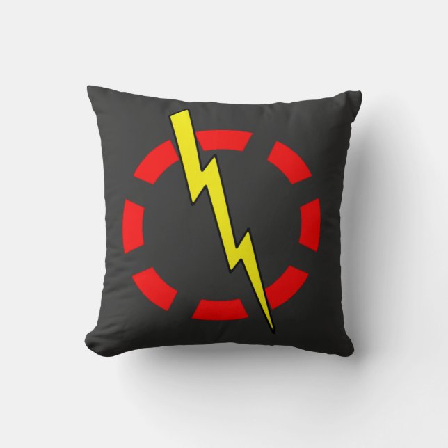 Lightning Bolt Symbol Plush Sierkussen (Voorkant)