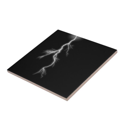 Lightning Bolt tegen Black Sky Tegeltje (Zijkant)