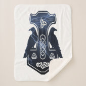 Lightning Bolt Thor's Hammer Sherpa Deken (Voorkant)