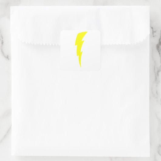 Lightning Bolt Vierkante Sticker (Tas)