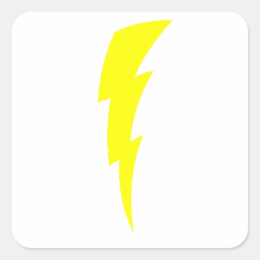 Lightning Bolt Vierkante Sticker (Voorkant)