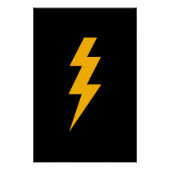 Lightning Bolt Yellow Perfect Poster (Voorkant)