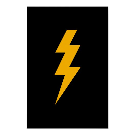 Lightning Bolt Yellow Perfect Poster (Voorkant)
