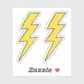 Lightning bolts doedle tekening sticker (Vel)
