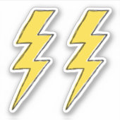 Lightning bolts doedle tekening sticker (Voorkant)