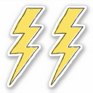 Lightning bolts doedle tekening sticker