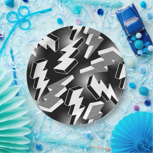 Lightning Bolts Papieren Bordje (Feest)