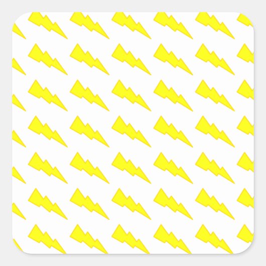 Lightning Bolts Vierkante Sticker (Voorkant)