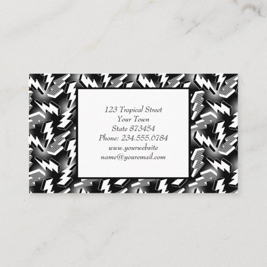 Lightning Bolts Visitekaartje (Achterkant)