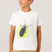 Lightning Bug Insect met geel gloed schilderij t-s T-shirt (Voorkant)