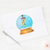 Lightning bug lantaarn sneeuw wereldbol ronde sticker (Envelop)