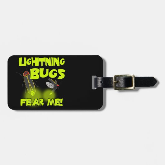 Lightning Bugs vrezen me Bagagelabel (Voorkant horizontaal)