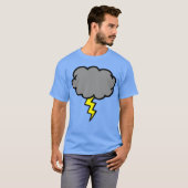 Lightning Cloud-muziekvriend T-shirt (Voorkant volledig)